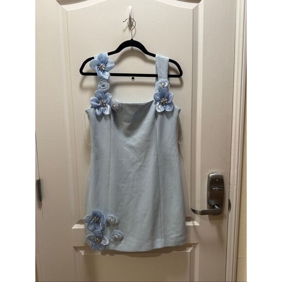 Elliatt Trompe 3D Mini Dress Blue Dinner cocktail Party Wedding size XXL NWT - Picture 4 of 7